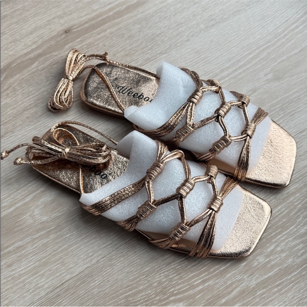 Soren Wrap Up Rose Gold Sandals NEW 🏷️